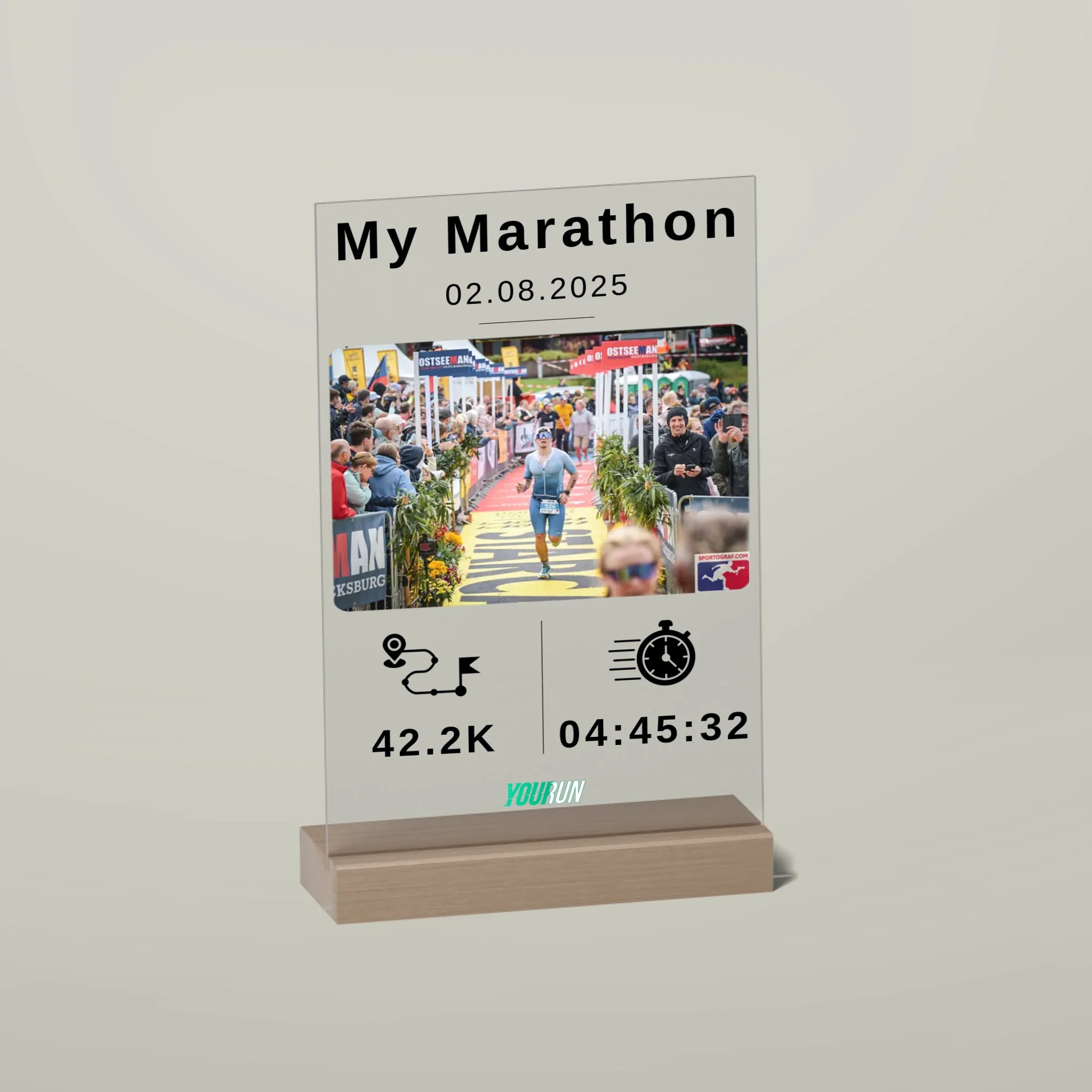 Finisher Board Running Acryl - personalisiert