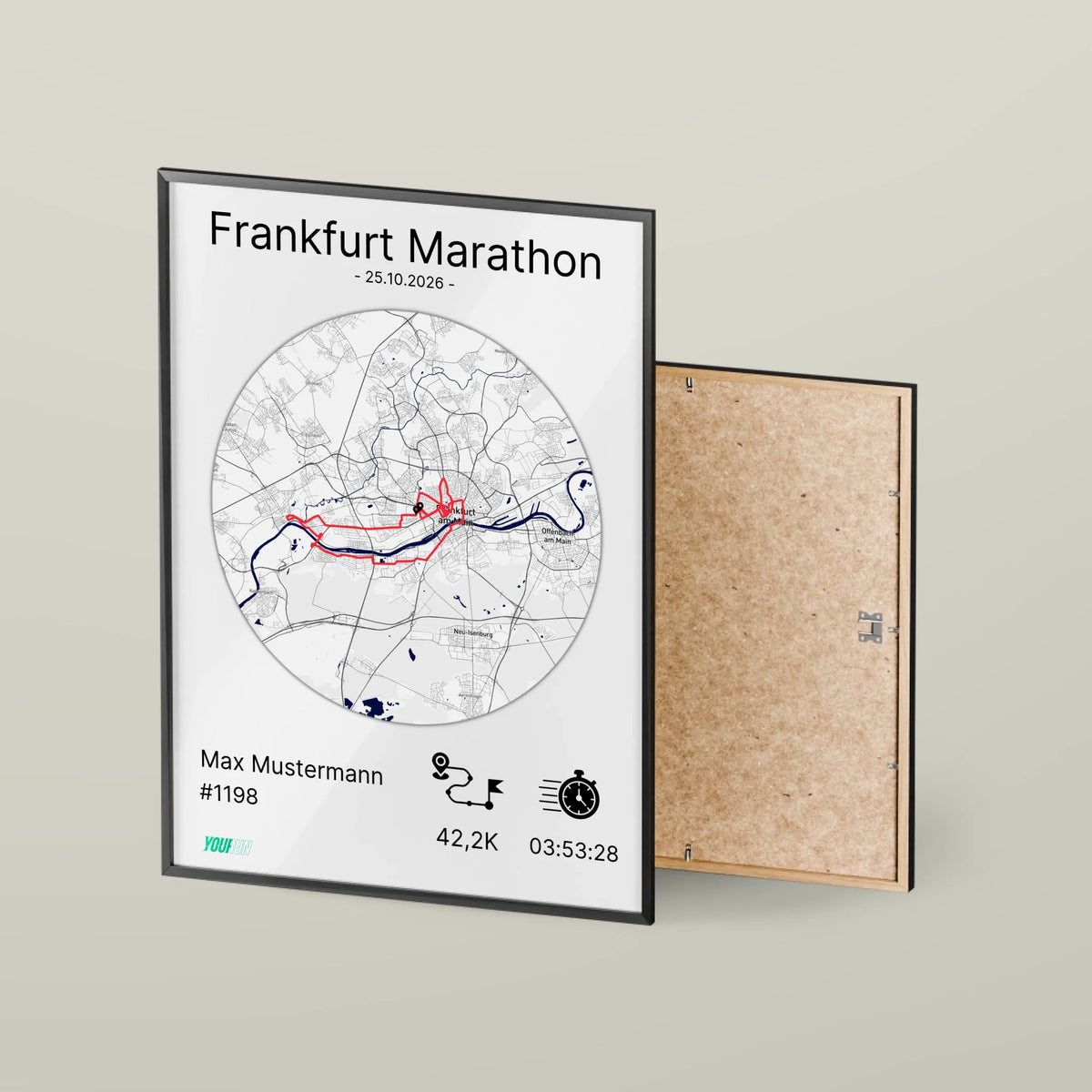 Finisher Poster personalisiert - Rund - GPX Upload