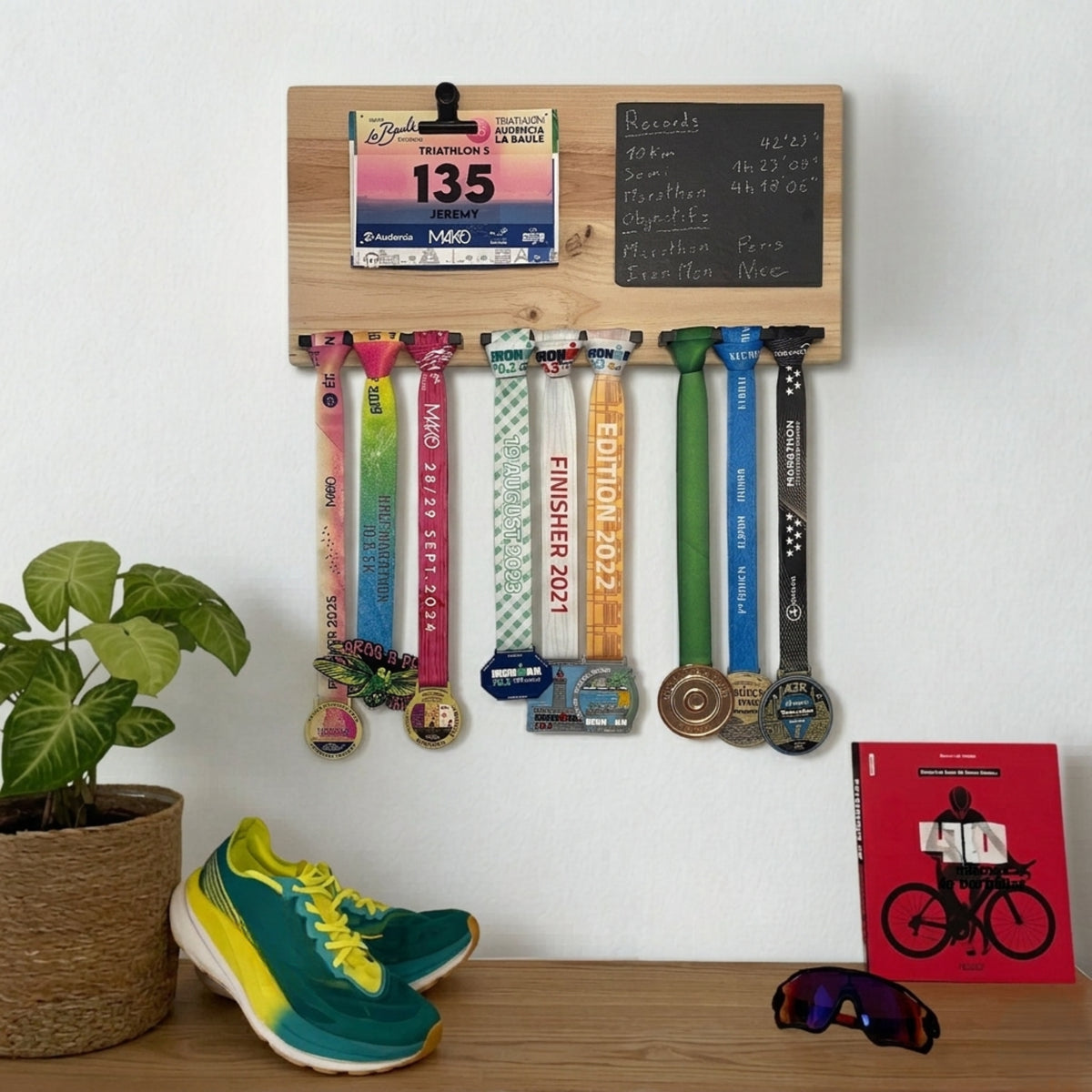 Medaillenhalter Board fur Marathon und Triathlon