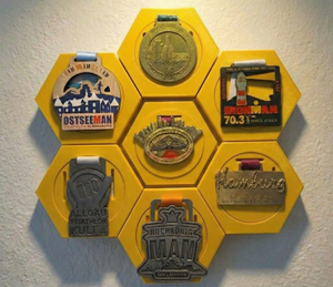 Kunststoffwabe gelb laufen triathlon