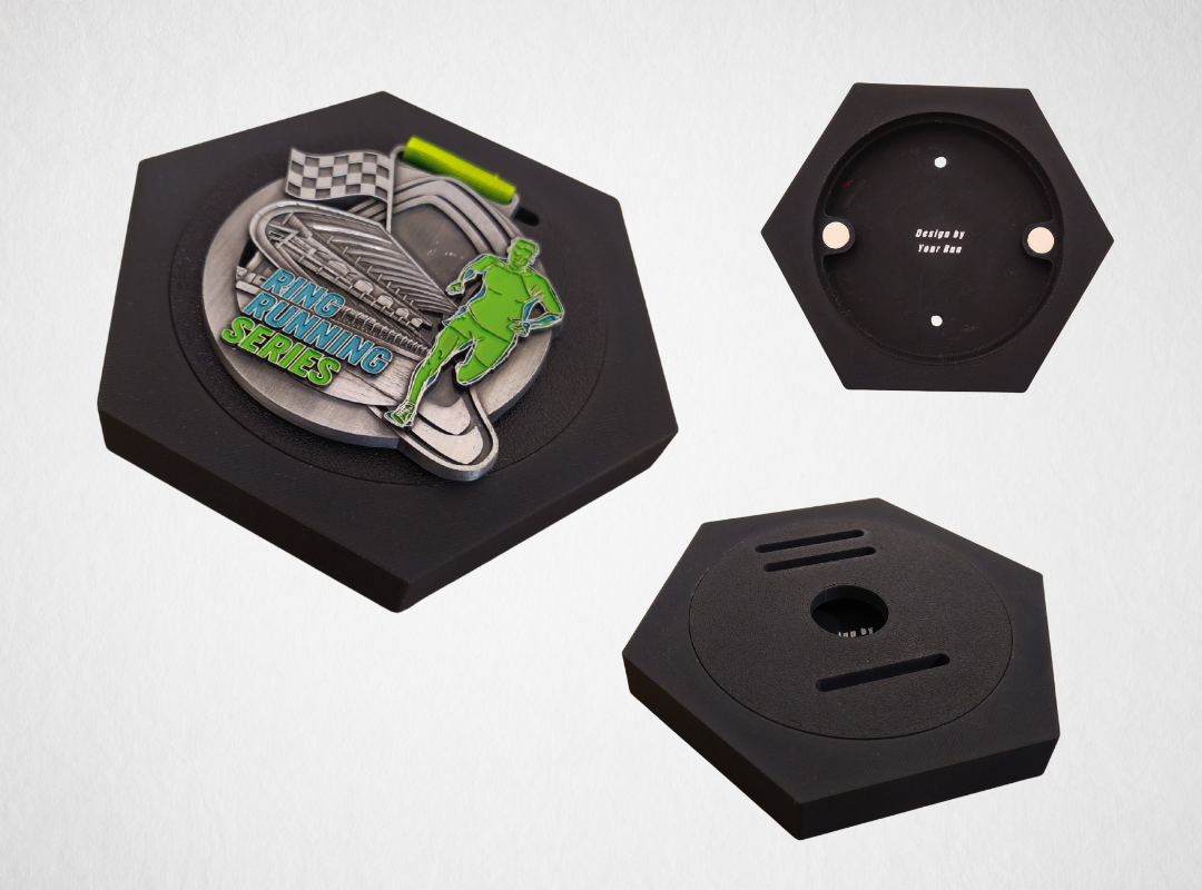 Medaillenhalterung Wabenform