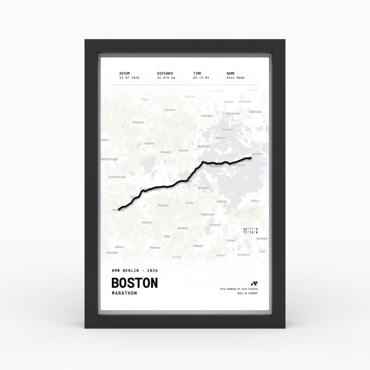 Finisher Poster 3D Map Running